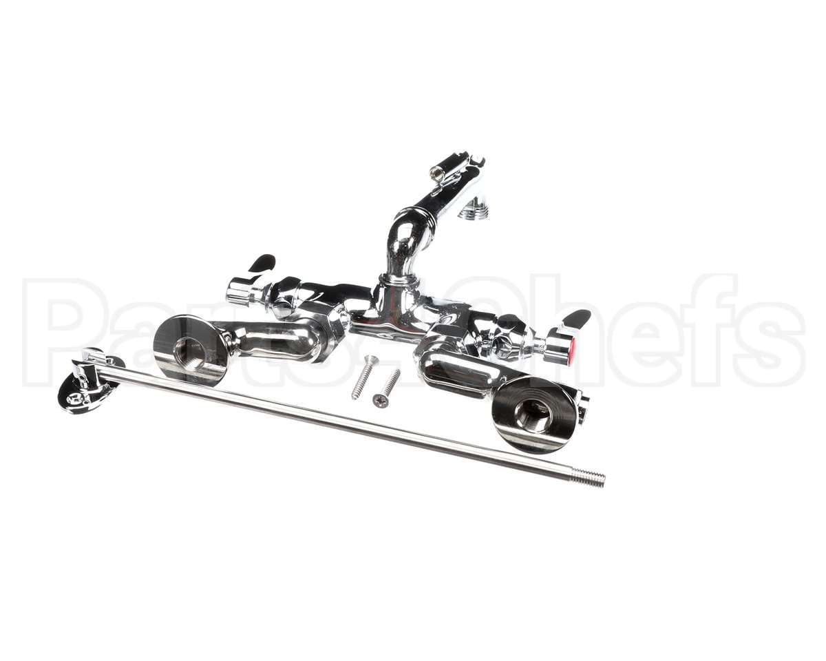 B-2345 T&S Brass Service Sink Faucet, Polished Chrome Fin