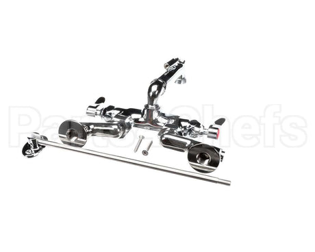 B-2345 T&S Brass Service Sink Faucet, Polished Chrome Fin