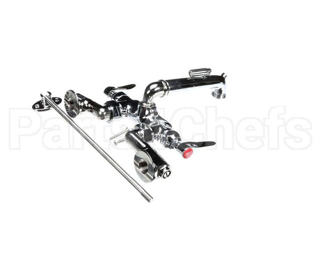 B-2345 T&S Brass Service Sink Faucet, Polished Chrome Fin