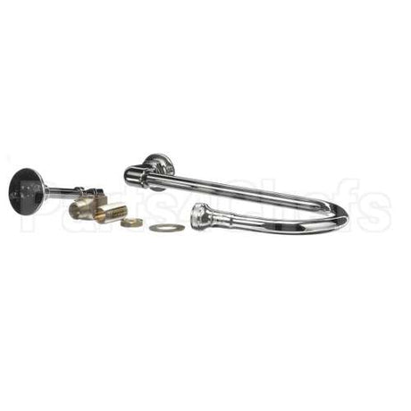 B-2456-W T&S Brass Wall Mount Elbow, 123X Rigid Gooseneck,