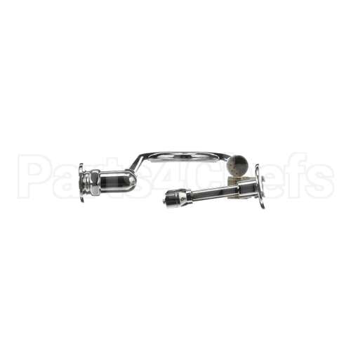 B-2456-W T&S Brass Wall Mount Elbow, 123X Rigid Gooseneck,