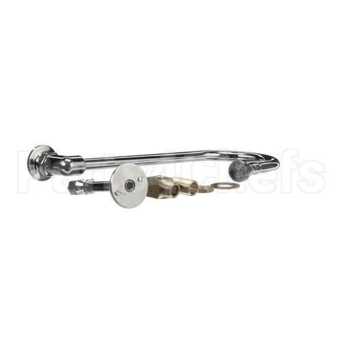 B-2456-W T&S Brass Wall Mount Elbow, 123X Rigid Gooseneck,