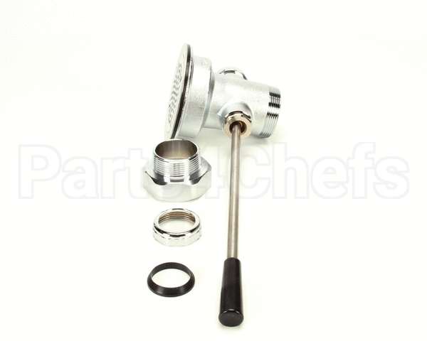 B-3970 T&S Brass Waste Drain Valve, Lever Handle, 3-1/2 X