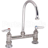 B0321 Compatible TS Brass Faucet, 8"Deck, Gsnk, Leadfree