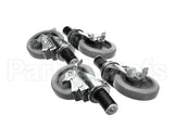 B241 Ayr King Caster Set - (4) Locking 5 Dia