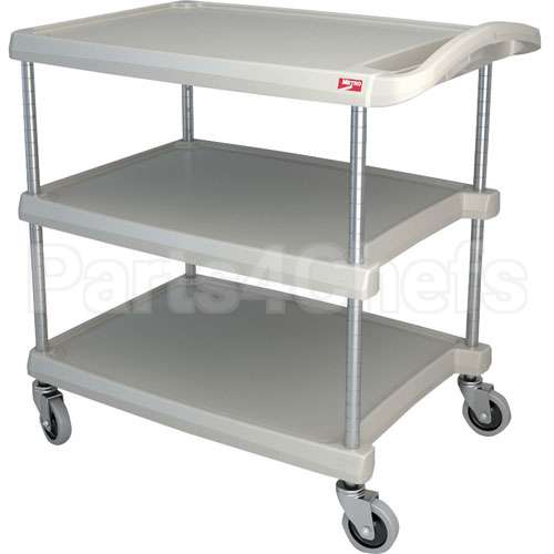 BC2030-34G Compatible Intermetro Cart, Utility, 3 Shelf, Gray