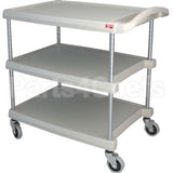 BC2030-34G Compatible Intermetro Cart, Utility, 3 Shelf, Gray