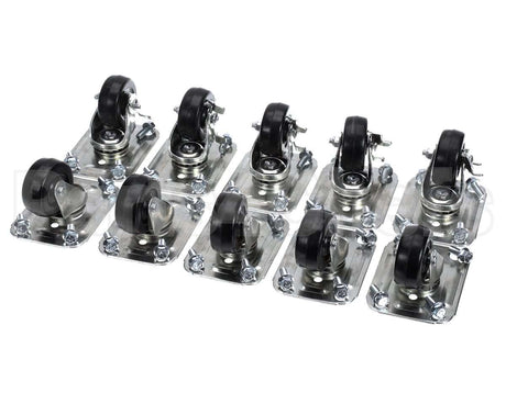 C-10X2 Glastender Caster, 2-1/2" H, Set Of Ten