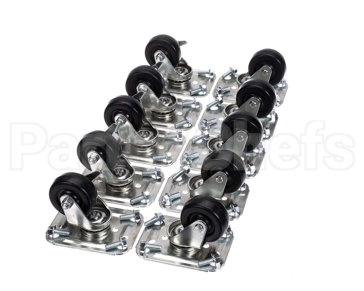 C-10X2 Glastender Caster, 2-1/2" H, Set Of Ten