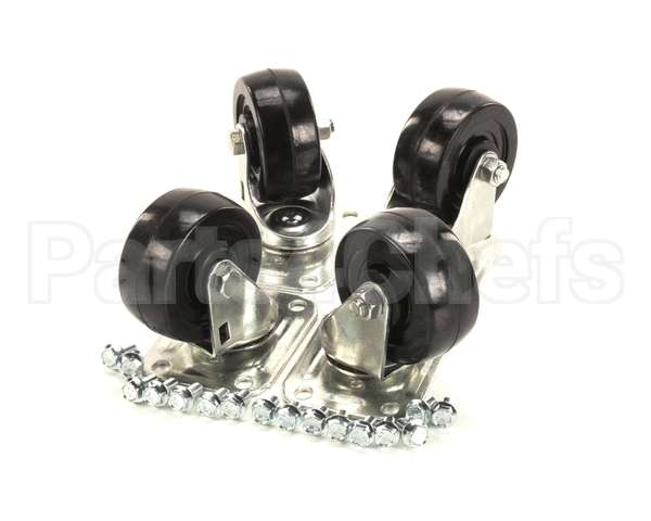 C-4X4 Glastender Caster, Swivel, Plate, 3-3/4"H, Set Of 4