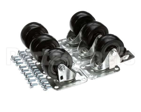 C-6X4 Glastender Caster, 3-3/4" H, Set Of Six