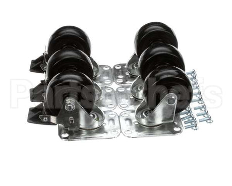 C-6X4 Glastender Caster, 3-3/4" H, Set Of Six