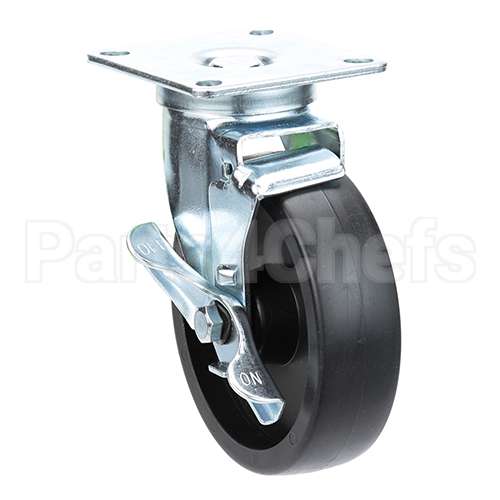 C0406 Compatible BKI Caster, W/5 Top Plate W/ Brake