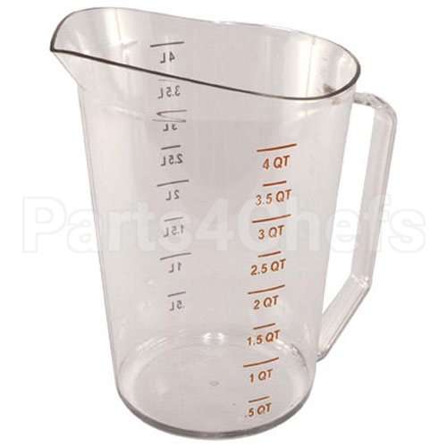 CAM400MCCW135 Compatible Cambro 4 Qt Measuring Cup-135 Clear