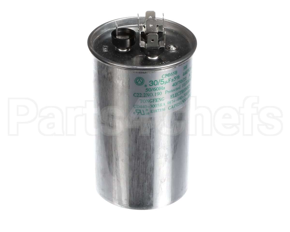 CAP050300440RSP Goodman 30/5Mfd 440V Round Run Cap