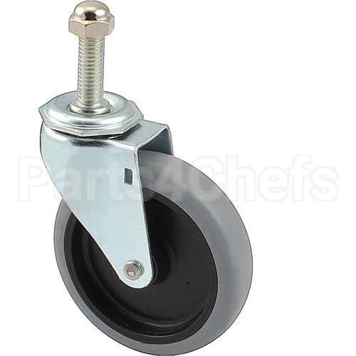 CAS41TH Compatible Lockwood Caster, Stem, 4", 1/2-13, Black