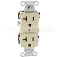 CR20I Compatible Hubbell Receptacle, Duplex, 125V, 20A