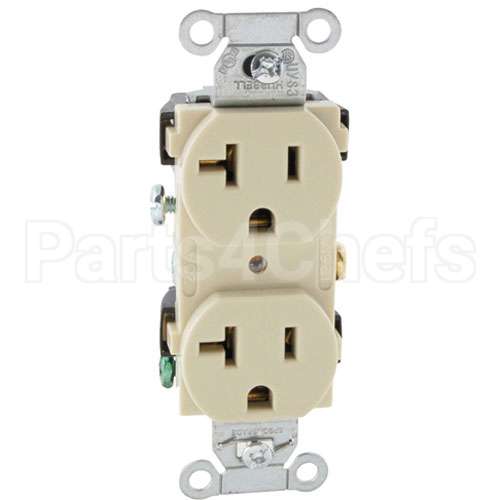 CR20I Compatible Hubbell Receptacle, Duplex, 125V, 20A