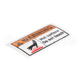 DECAL Equipex Decal, Caution Hot