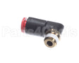 F033 Edlund Fitting,Shrt1/4Odpush-In 90 De