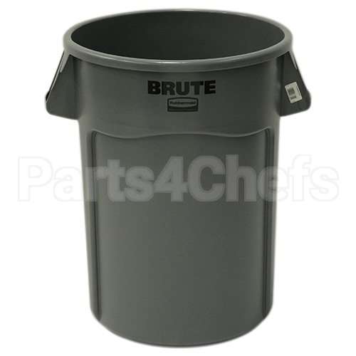 FG264360GRAY Compatible Rubbermaid 44Gal Rnd Brute Trashcan No Lid Included