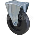 FG4614L40000 Compatible Rubbermaid Caster, Plate5"Od, Rigid, Black