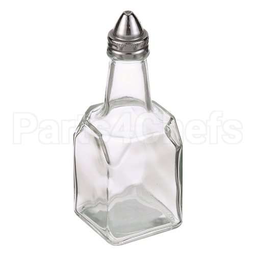 G-600 Compatible Adcraft 6Oz Glass Cruette Square W/ Metal Top