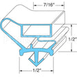 GA-214-B Compatible Cornelius Door Gasket - 27-1/4" X 56-1/16"