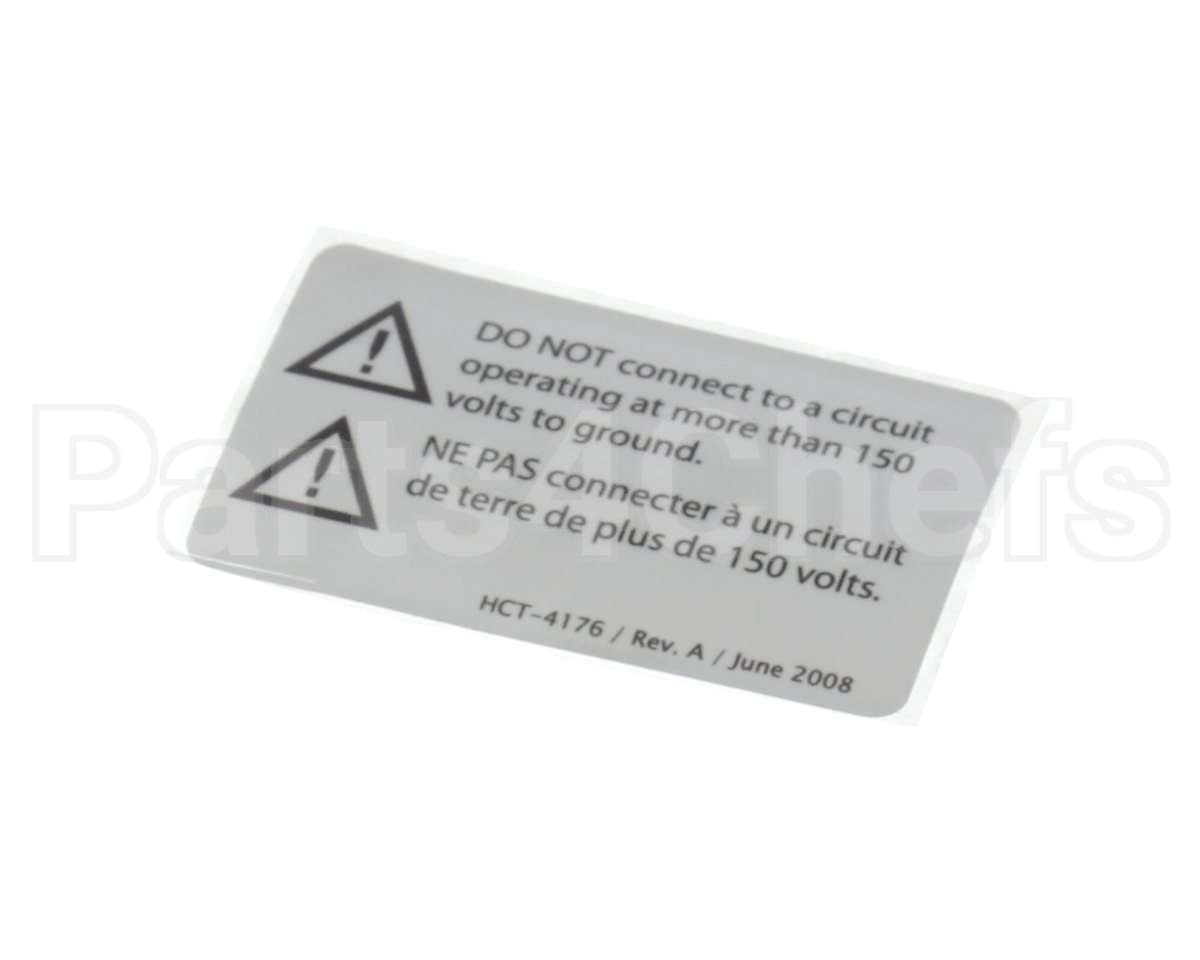 HCT-4176 Turbochef Label, Hhc 2020, Do Not Connect To Circu