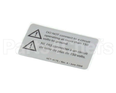 HCT-4176 Turbochef Label, Hhc 2020, Do Not Connect To Circu