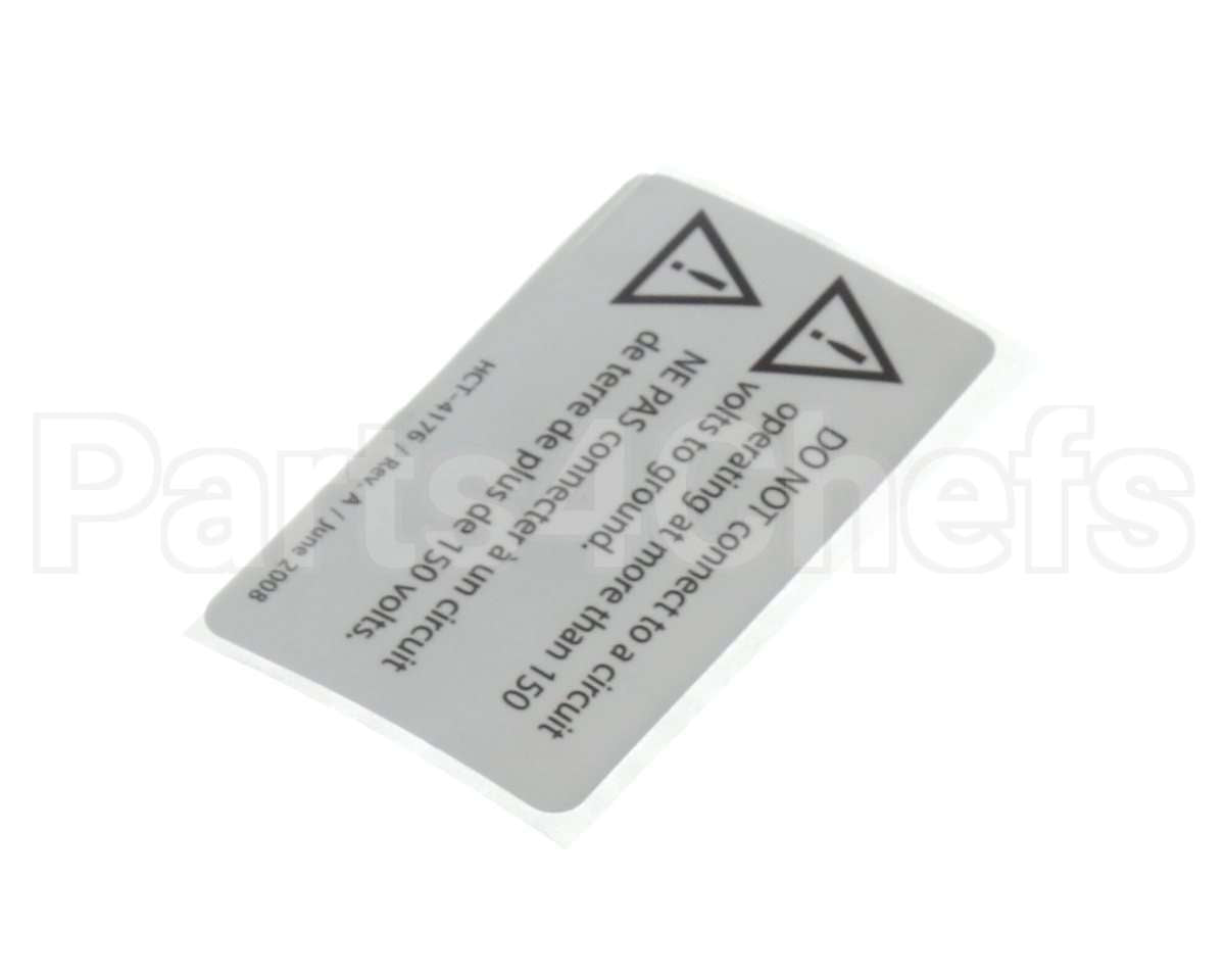 HCT-4176 Turbochef Label, Hhc 2020, Do Not Connect To Circu