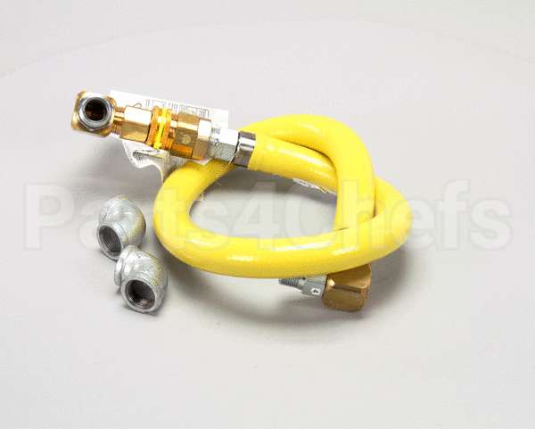 HG-4E-48S T&S Brass Gas Hose W/Quick Disconnect, 1 Npt, 48 L