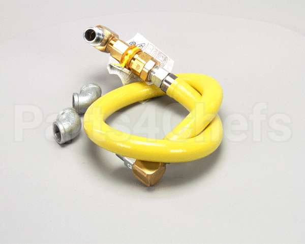 HG-4E-48S T&S Brass Gas Hose W/Quick Disconnect, 1 Npt, 48 L