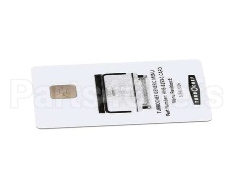 HHB-8153-1 CARD Turbochef Menu Card,Prgrmd,Hhb,Gen Mkt,Dual Temp