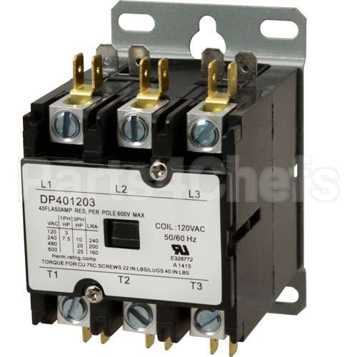 HT02.01.015.00 Compatible Hatco Contactor (3 Pole, 40Amp, 120V)