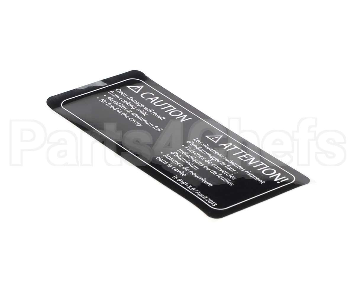 I1-9181-3 Turbochef Label, Caution, Empty Cavity,