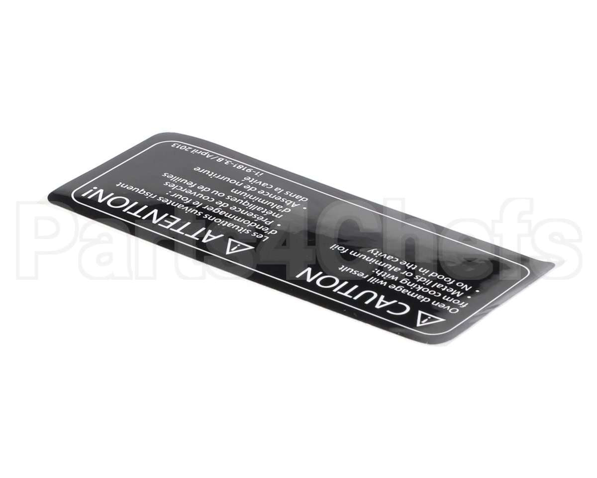 I1-9181-3 Turbochef Label, Caution, Empty Cavity,