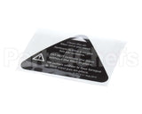 I5-9372-3 Turbochef Label, Filter Warning, Eng-Fre