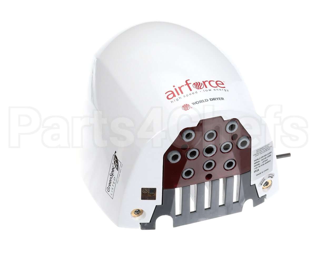J-974A3 World Dryer Airforce, 115V 9.6A White Nr3