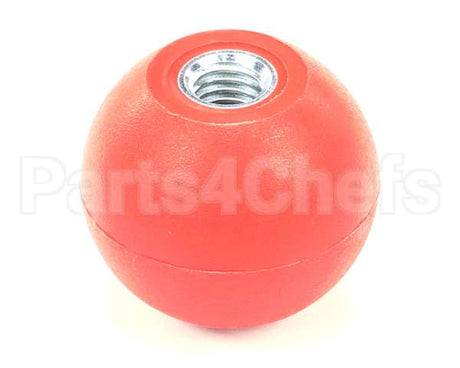 K0203 Bki Knob, Red, Spherical, 1.88 Dia., .500-13