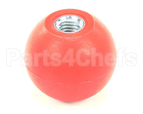 K0203 Bki Knob, Red, Spherical, 1.88 Dia., .500-13