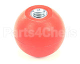 K0203 Bki Knob, Red, Spherical, 1.88 Dia., .500-13