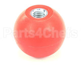 K0203 Bki Knob, Red, Spherical, 1.88 Dia., .500-13