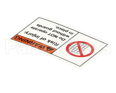 L316 Edlund Label, Warning, 1.25 X 2.5 (Vm
