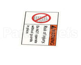 L316 Edlund Label, Warning, 1.25 X 2.5 (Vm