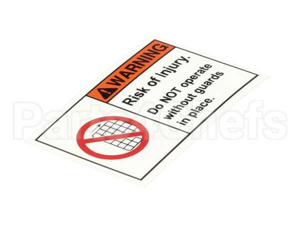 L316 Edlund Label, Warning, 1.25 X 2.5 (Vm