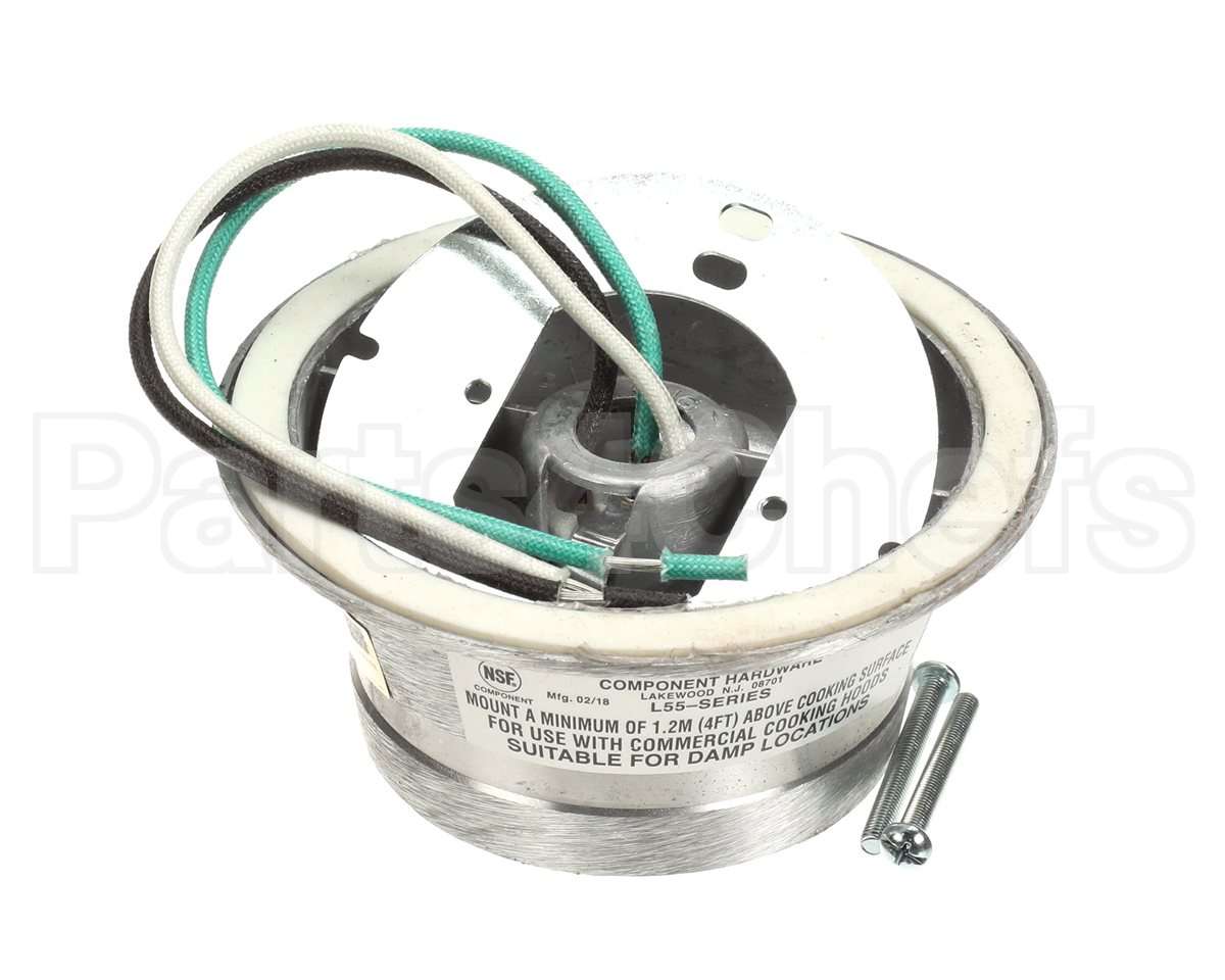 L55-Y001-HT Flame Gard Light, Incandescent, Canopy H
