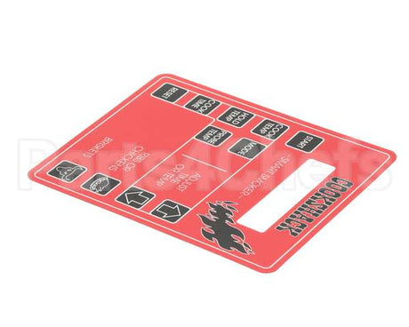 LA152 Cookshack Key Pad Label