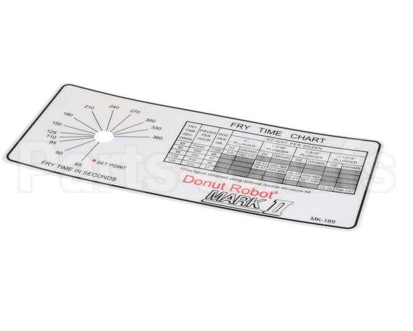 MK-0189 Belshaw Label,Fry Time
