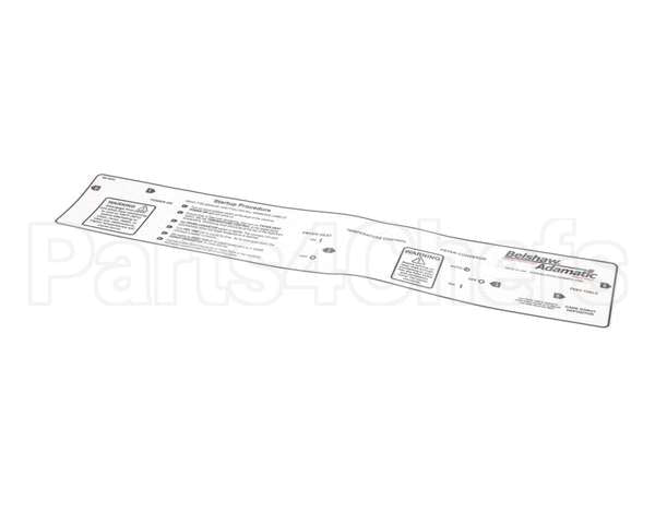 MK-9002 Belshaw Label; Startup Procedure Label For Mk Un